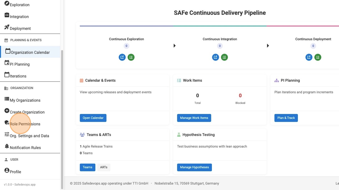Navigate to Role Permissions